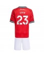 Manchester United Luke Shaw #23 Replika Hemmakläder Barn 2025-26 Kortärmad (+ byxor)